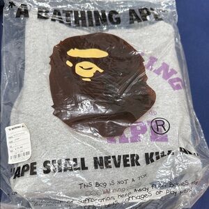 Bape Gray and Purple Lightweight Jacket